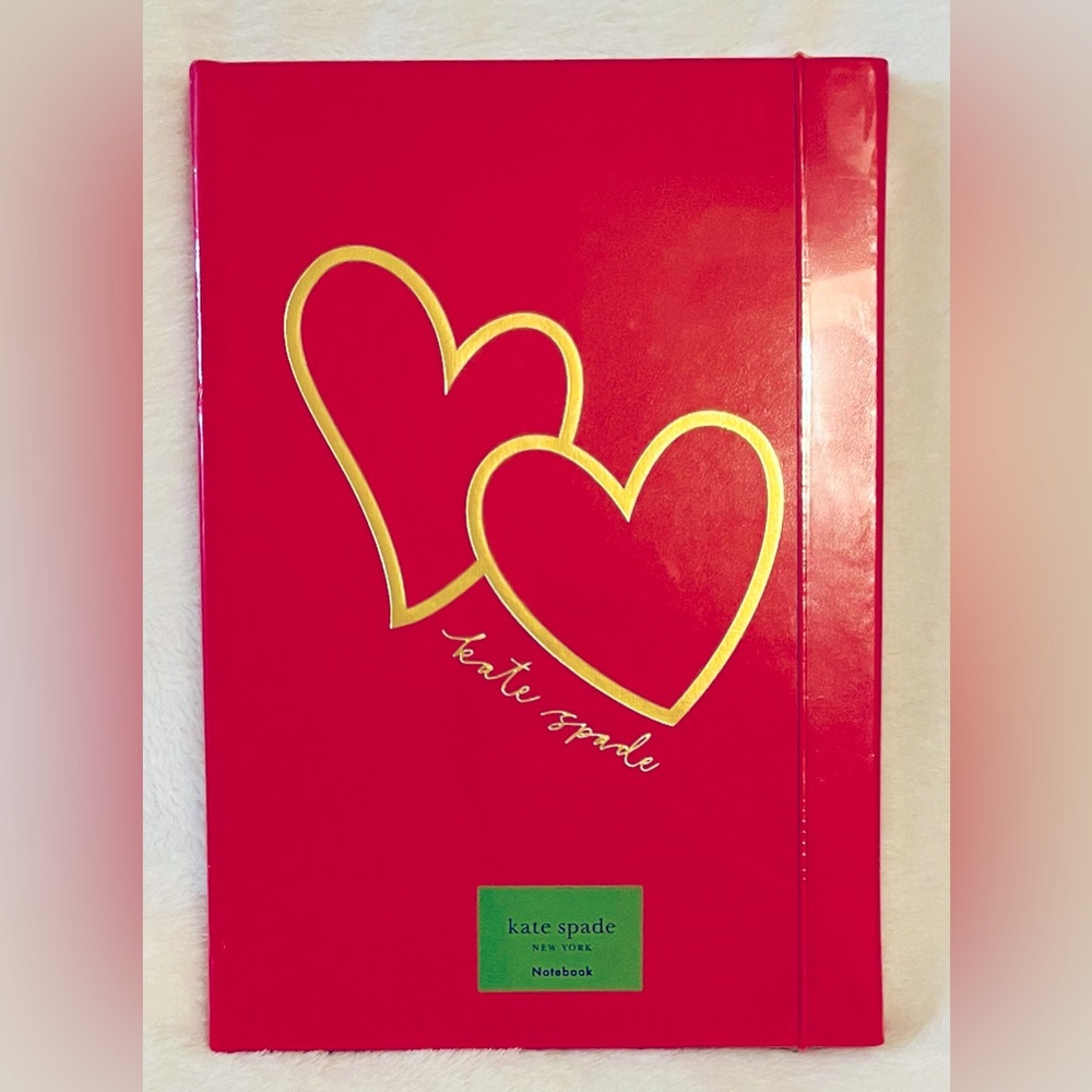 KATE SPADE Hearts Take Note XL Notebook NEW!